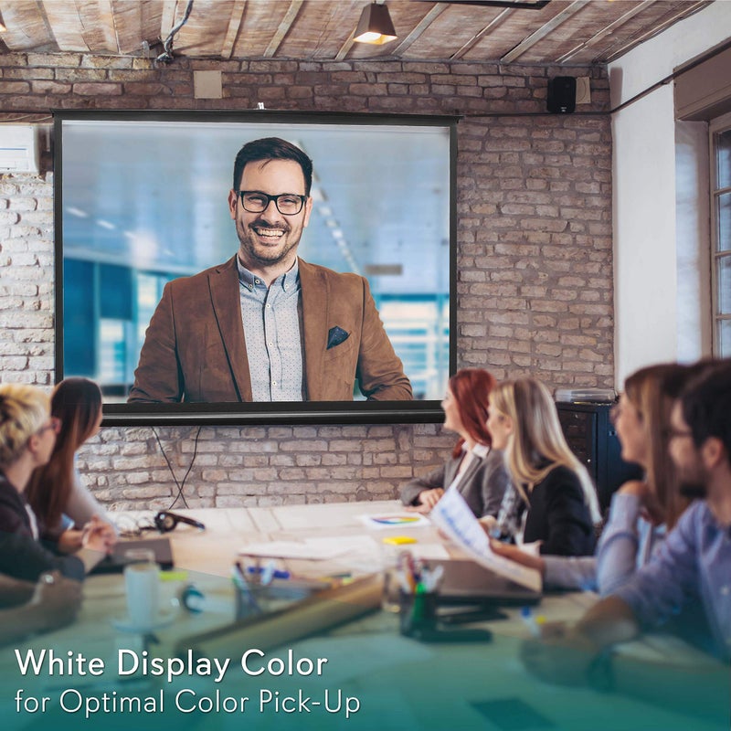 Pyle 50 Inches Projector Screen Portable Floor Standing Fold-Out Roll-Up Tripod Manual, Mobile Movie Screen, Home Theater Cinema Wedding Party Office Presentation, Quick Assembly - PRJTP53,White - Image 4