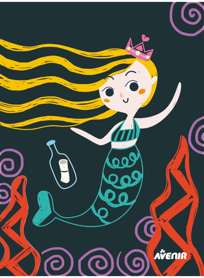 Avenir Scratch - Little Mermaid Multicolour | Scratch the paper sheets to create colorful designs | Ages 3+ - Image 5