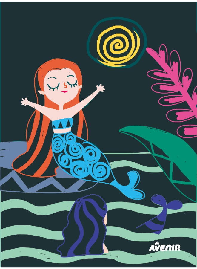 Avenir Scratch - Little Mermaid Multicolour | Scratch the paper sheets to create colorful designs | Ages 3+ - Image 4