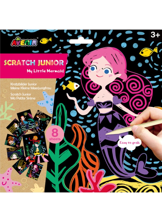 Avenir Scratch - Little Mermaid Multicolour | Scratch the paper sheets to create colorful designs | Ages 3+ - Image 1