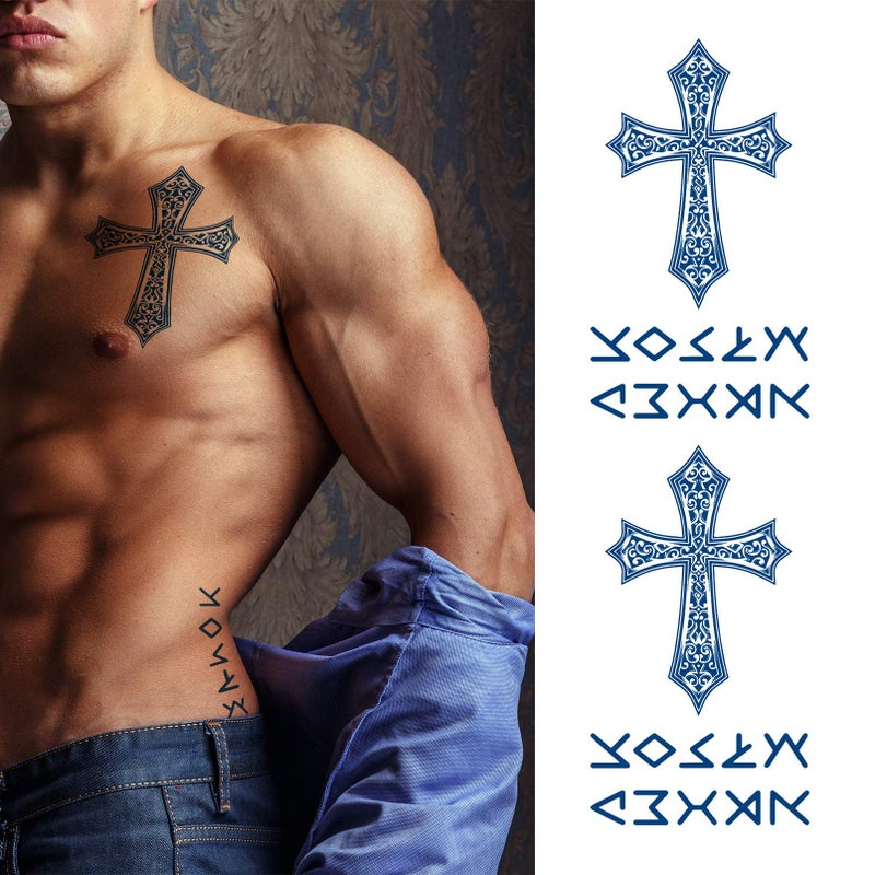 Aresvns SemiPermanent Tattoo for men and womenWaterproof fake tattoos that look real and last long Christmas Gift Dark Blue