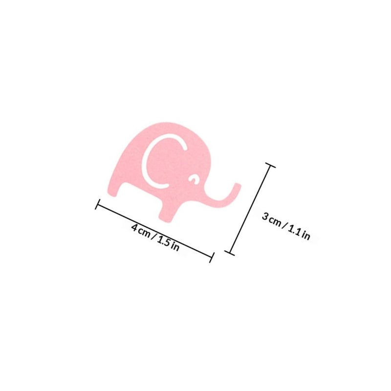 Pink And Gray Elephant Paper Confetti 200pcs Birthday Party Table Scatter Decorations - Image 3