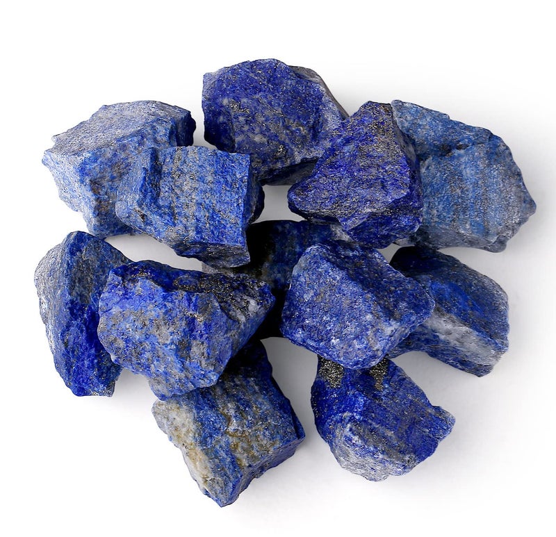 LAIDANLA LAIDANLA Lapis Lazuli 2 Natural Rough Stones Crystal Large Raw Crystals Bulk Healing Gemstones for Reiki Healing Tumbling Fountain Rocks Wire Wrapping Decoration 4PCS 055lb 