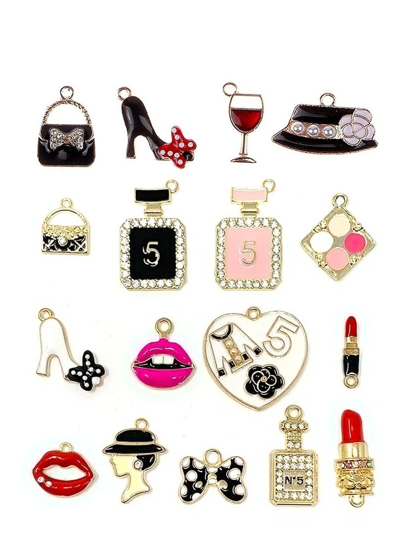 SYOSI 17 Pack Leather Sandals Shoe Accessory Shiny Jewelry, Luxury Fashion Rhinestone Shoe Jewelry Accessory for Women Girls - Image 1