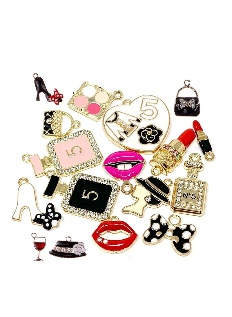 SYOSI 17 Pack Leather Sandals Shoe Accessory Shiny Jewelry, Luxury Fashion Rhinestone Shoe Jewelry Accessory for Women Girls - Image 2