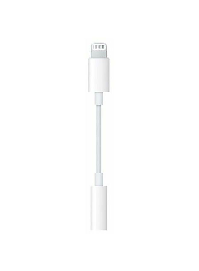 NIBEMINENT Lightning To 3.5mm Headphone Jack Adapter White/Silver