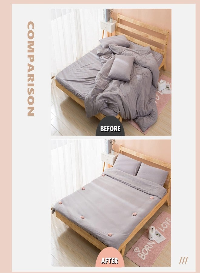 Chchmu Duvet Clips 6 Pcs Cotton Rabbit Quilt Cover Pins Non-Slip Comforters Quilt Fixer Duvet Fasteners Grippers Anti-Movement Bed Quilt Clamps Sheet Quilt Holder Clips for Socks Curtains Quilt Cover, Pink - Image 3