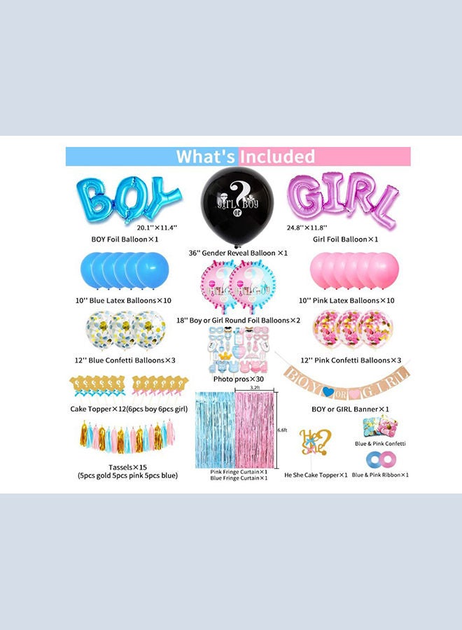 XiuWoo DIY boy or girl reveal party supplies pink and blue confetti balloons decorations - Image 2