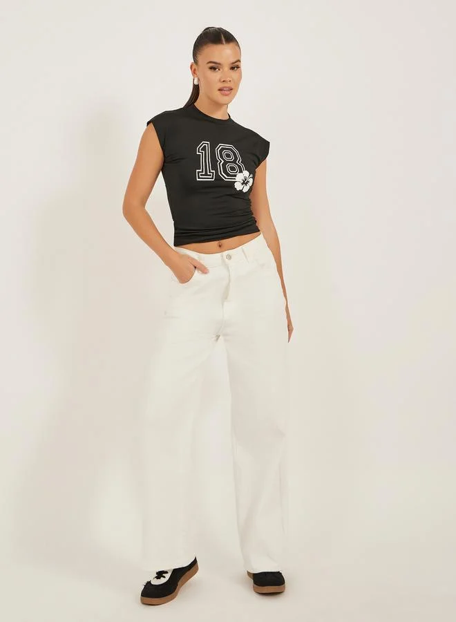 ستايلي تيشيرت حمالات مطبوع برسومات