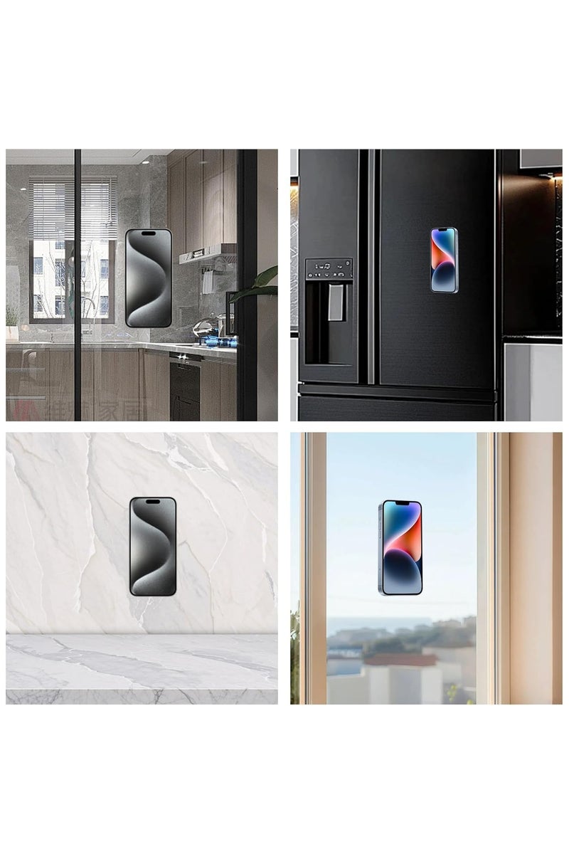 عبوة من 3 حوامل سيليكون لاصقة للهاتف المحمول، حامل هاتف بمصاصة سيليكون لاستخدام بدون يدين، قبضة قوية مزدوجة الجانبين لتصوير السيلفي والفيديوهات، بالألوان: وردي/أسود/شفاف. - Image 5