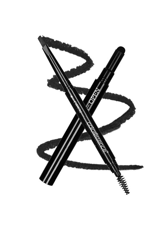 كالرسينس قلم حواجب 3 في 1 متعدد الوظائف لملء الحواجب مع فرشاة تشكيل سبولي - 0.25 جم (أسود) - Image 1