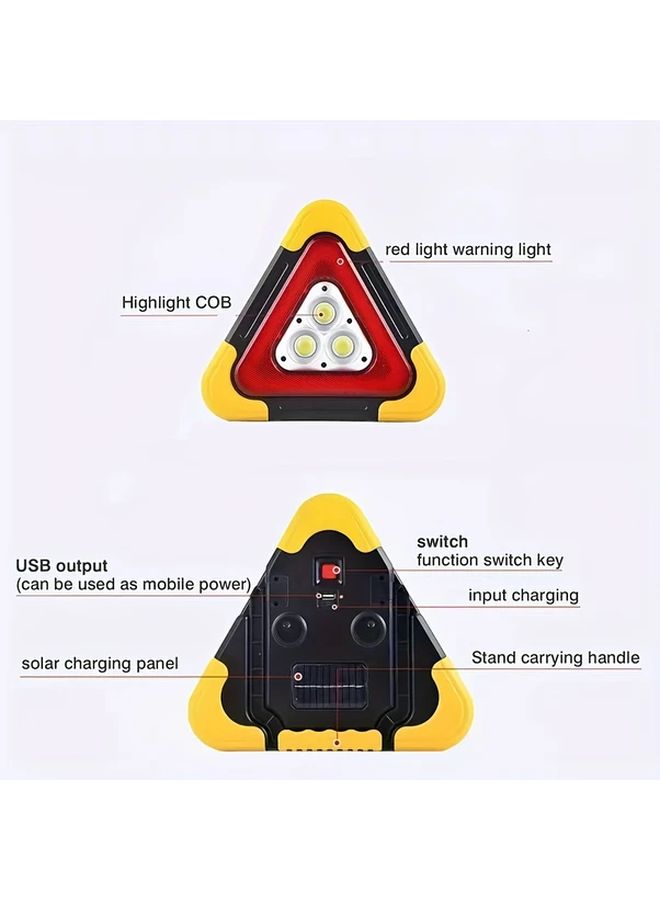 Solar Powered Led Triangle Signal Camping Lamp - Image 3