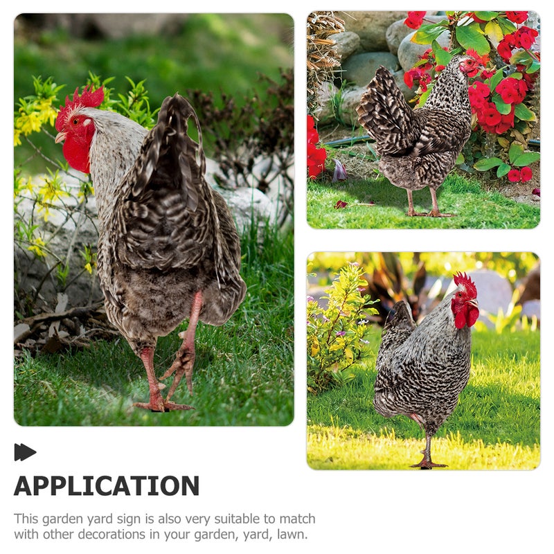 Adorable Chicken Shaped Stakes for Garden Decoration, Durable Acrylic Material - Image 4