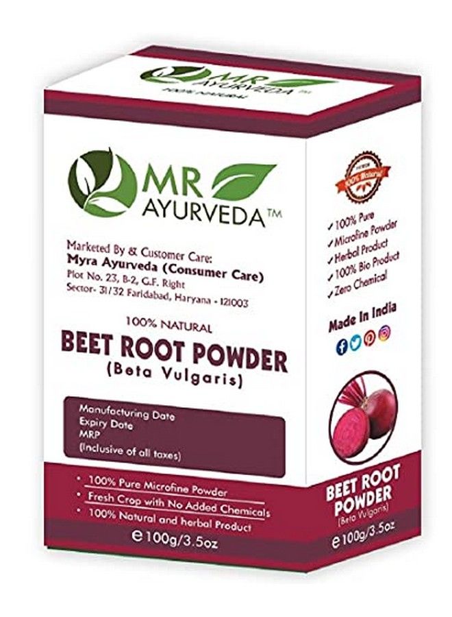 MR Ayurveda مسحوق الشمندر العضوي 100% | مسحوق الشمندر للبشرة | مسحوق الشمندر للشعر | مسحوق الشمندر للوجه | بدون مواد كيميائية مضافة 100 جرام - Image 5