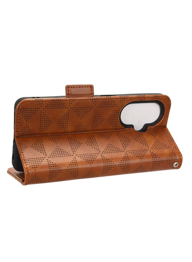 S-TOP Case For OnePlus Nord CE 3 Symmetrical Triangle Leather Phone Case - Image 5