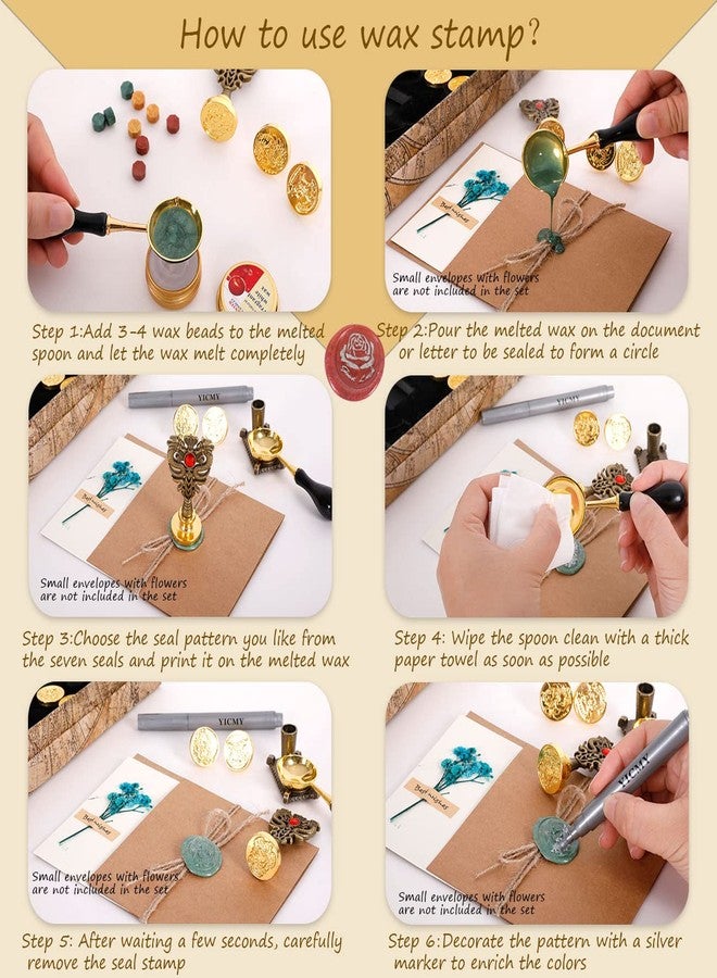 مجموعة أقلام وحبر YICMY Feather Pen بتصميم ريشة طائر التدرج، أدوات الخط العربي للمبتدئين، مجموعة أقلام وحبر مع دفتر ملاحظات جلدي، مجموعة ختم شمعي، 7 رؤوس ختم شمعي، أقلام خط عربي كهدية - Image 4