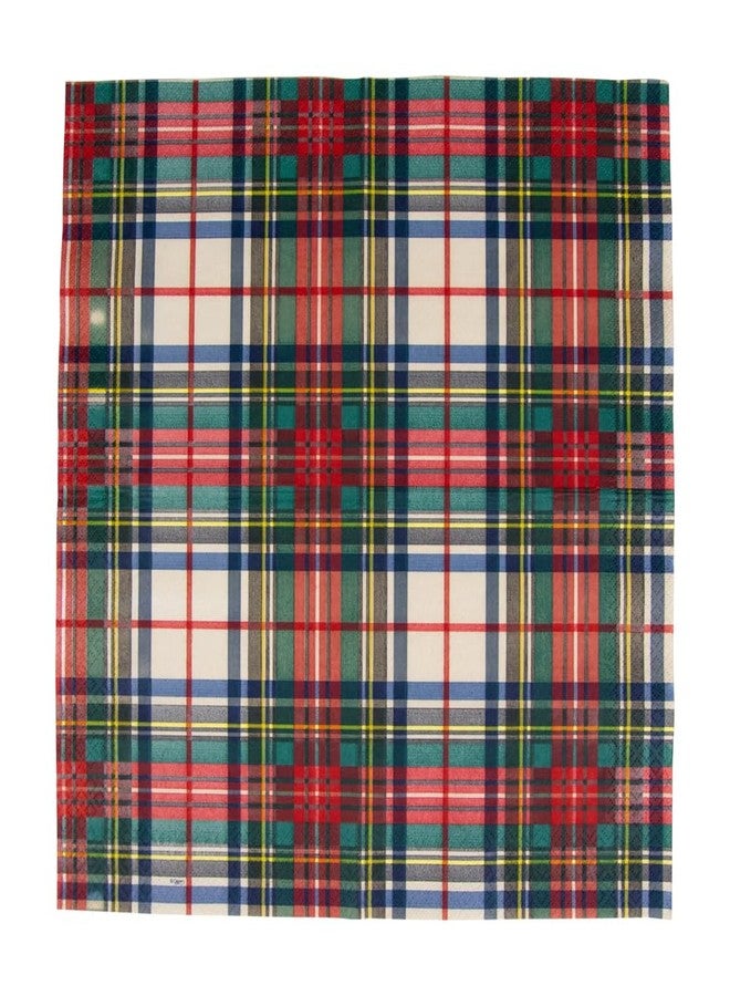 Caspari Dress Stewart Tartan Paper Luncheon Napkins - Two Packs of 20 - Image 4