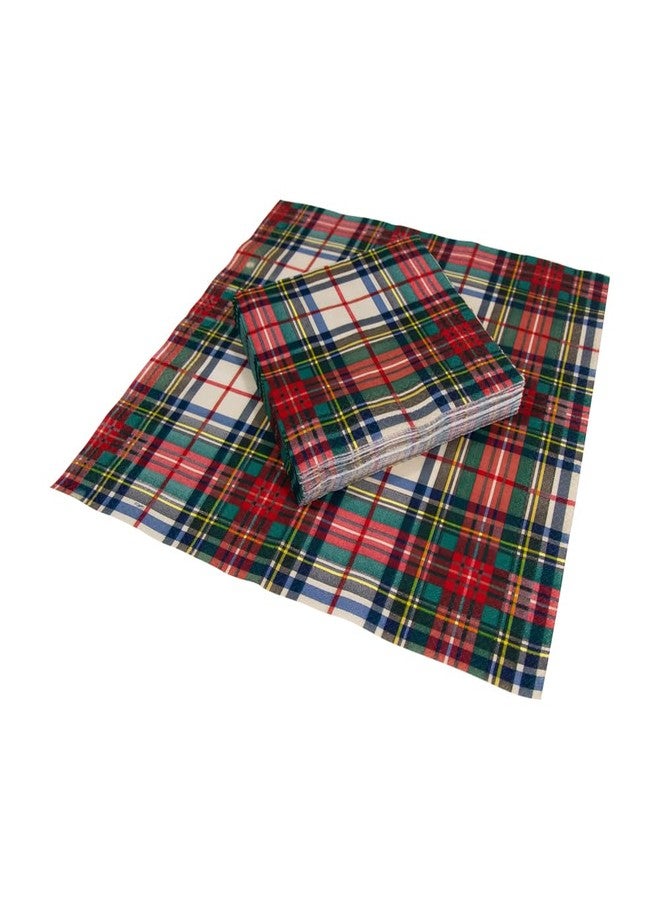 Caspari Dress Stewart Tartan Paper Luncheon Napkins - Two Packs of 20 - Image 5