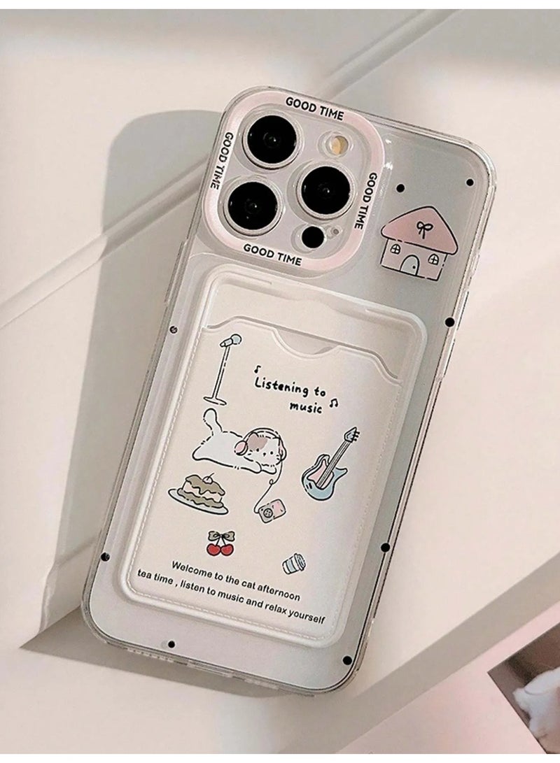 شي إن جراب هاتف ناعم من TPU قطعة واحدة مصمم بشكل حيوان كرتوني زهري، متوافق مع هاتف آيفون ١٣ بروماكس - Image 2