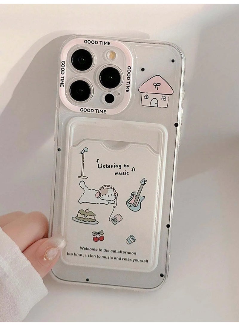 شي إن جراب هاتف ناعم من TPU قطعة واحدة مصمم بشكل حيوان كرتوني زهري، متوافق مع هاتف آيفون ١٣ بروماكس - Image 3