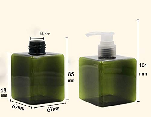 Natuworld 2Pcs 250ml/8.4oz Empty Plastic Foaming Pump Bottles Refillable Square Foam Soap Pump Dispenser Travel Toiletries Container for Shampoo Shower Gel Cosmetics Liquid Dispenser (Brown) - Image 3