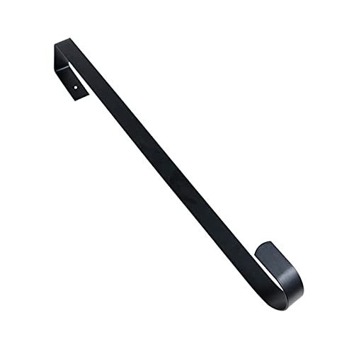 GIRCSS 10" Wreath Hanger, Metal Hooks for Front Door Christmas Decoration, Over The Door Hooks Black - Image 1