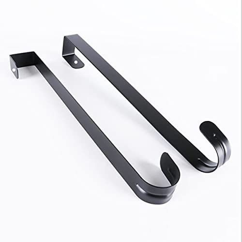 GIRCSS 10" Wreath Hanger, Metal Hooks for Front Door Christmas Decoration, Over The Door Hooks Black - Image 5