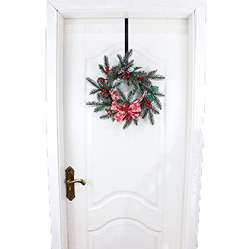 GIRCSS 10" Wreath Hanger, Metal Hooks for Front Door Christmas Decoration, Over The Door Hooks Black - Image 3