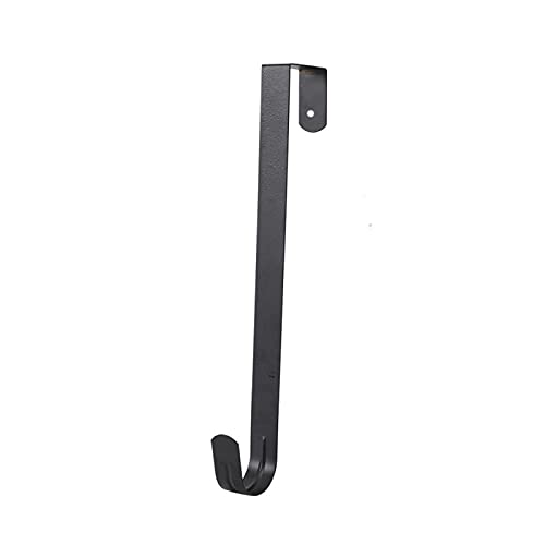 GIRCSS 10" Wreath Hanger, Metal Hooks for Front Door Christmas Decoration, Over The Door Hooks Black - Image 2