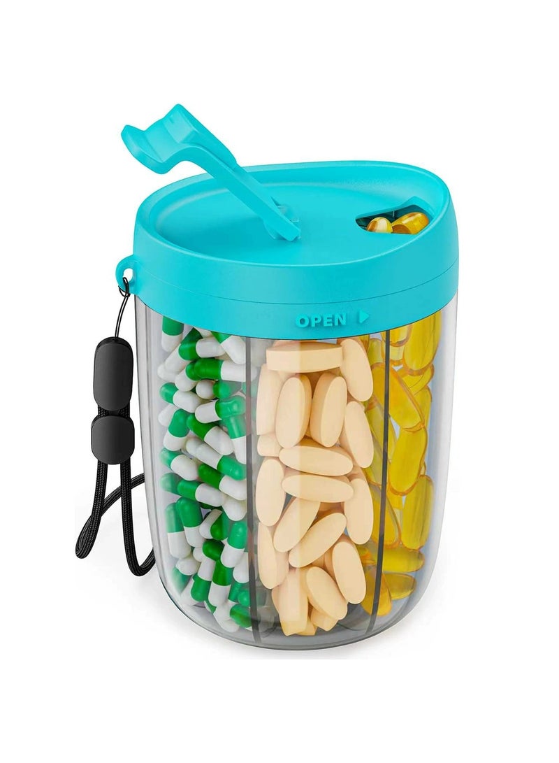 general Large Supplement Organizer Bottle, Holds Plenty of Vitamins in 1 Monthly Pill Dispenser with Anti-Mixing & Wide Openings Design, Easy to Retrieve Meds, Includes 20 Pcs Stick-on Labels - Image 1