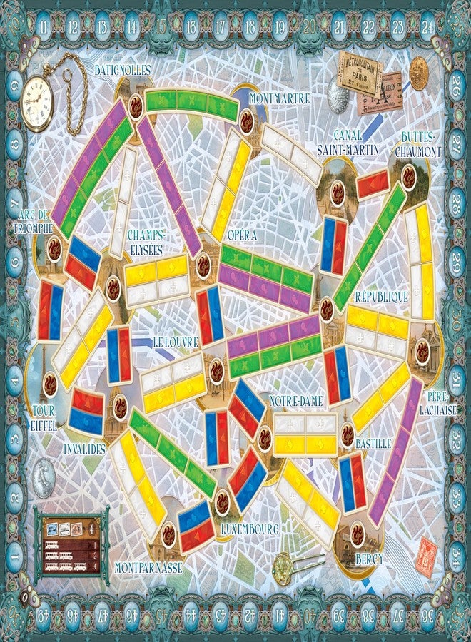 Asmodee Ticket to Ride Paris Board Game - Train Route-Building Strategy Game with Detailed Parisian Buses, Fun Family Game for Kids & Adults, Ages 8+, 2-4 Players, 10-15 Min Playtime - Image 2