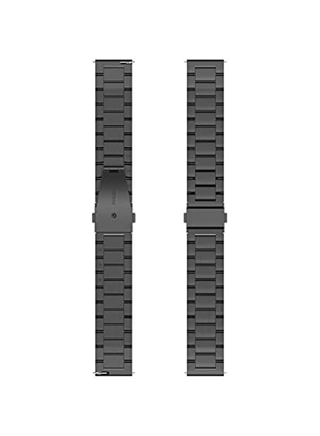Band For Huawei GT 3 Pro 46mm Three-bead Metal Steel Watch Band Black Silver - Image 4