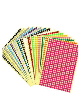 Colored Dot Stickers Small Color Labels Coding Circle Round Coding Dot Labels Stickers Coding Adhesive Colored Sticker Solid Color Round Sticker for Coloring Marking Organizing 16 Colors - pzsku/Z2C83B34E52993CE974A8Z/45/_/1703296883/65f98770-1726-403b-bcc6-e1753a6da1ed