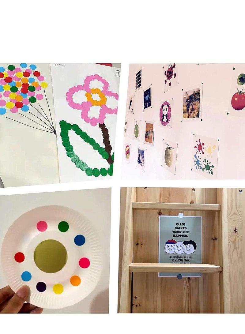 Colored Dot Stickers Small Color Labels Coding Circle Round Coding Dot Labels Stickers Coding Adhesive Colored Sticker Solid Color Round Sticker for Coloring Marking Organizing 16 Colors