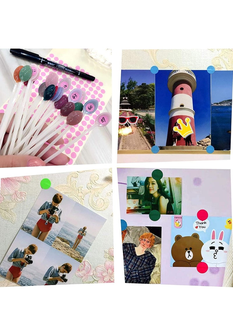 Colored Dot Stickers Small Color Labels Coding Circle Round Coding Dot Labels Stickers Coding Adhesive Colored Sticker Solid Color Round Sticker for Coloring Marking Organizing 16 Colors