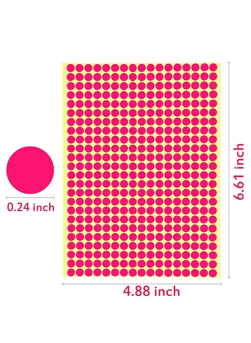 Colored Dot Stickers Small Color Labels Coding Circle Round Coding Dot Labels Stickers Coding Adhesive Colored Sticker Solid Color Round Sticker for Coloring Marking Organizing 16 Colors