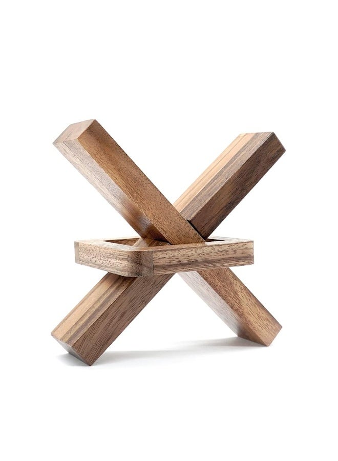 BSIRI The Wooden Brain Teasers for Adults Logic Games Gift Puzzle and Mind Teasers for Kids of The Cross Out Tricky Games Wood IQ Puzzles Challenging to Open Trick Lock - Image 3
