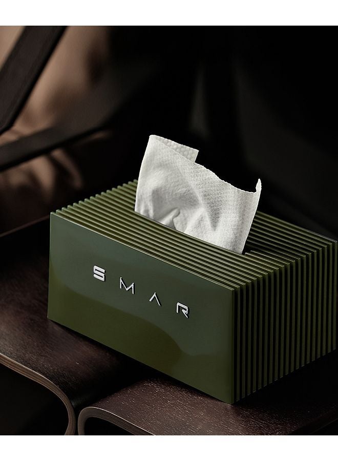 Cream White Large Capacity Tissue Box Holder With Lid For Bathroom And Desk - Image 3