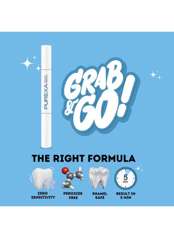 PUREXA Advanced Whitening Oral Care Combo | 2 PAP+ Teeth Whitening Pens + 1 Purple Serum Toothpaste 30 ml | V34 Colour Corrector Enamel-Safe Whitening Kit for Teeth - Image 2