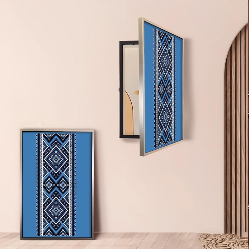 Marktna Canvas panel for covering the electrical panel, Najdi design, measuring 100x70 cm with a hollow frame. - Image 1