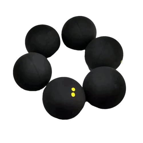 Gloperti Double Yellow Dot Squash Balls - 6 Pack - Image 2