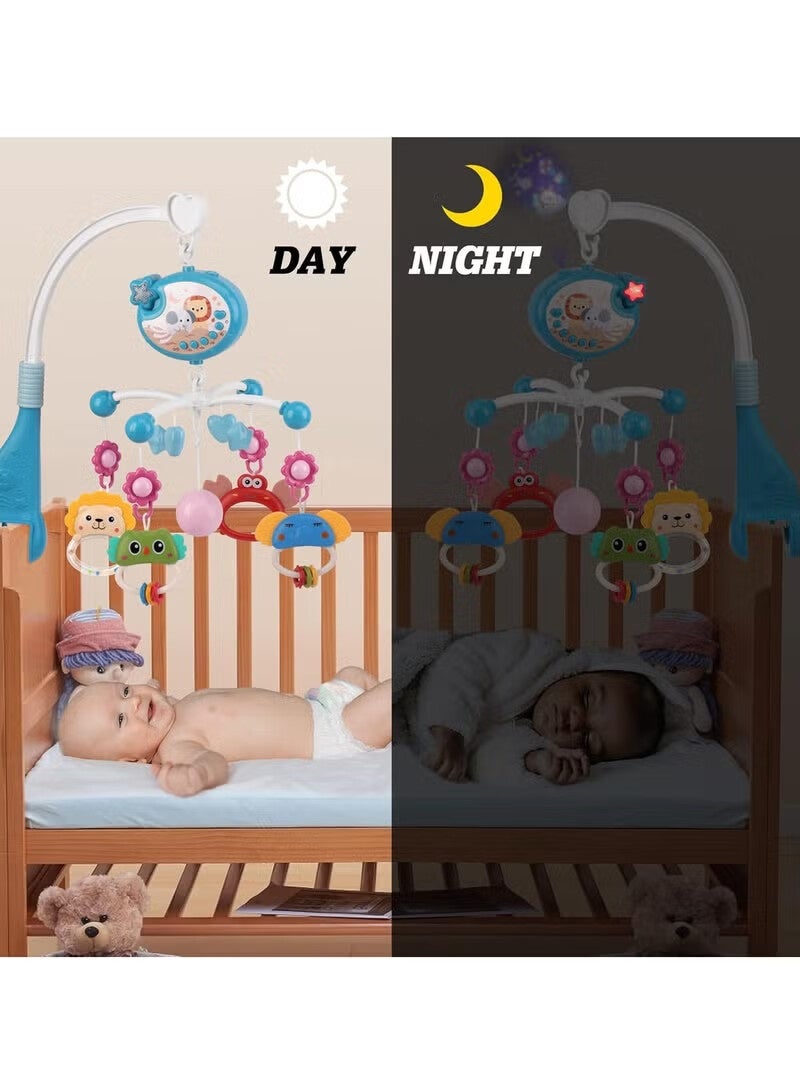 AGREON Baby Soothing Toys, Cradle Hanging Rattles Toys, 360 Rotating Rattles, With Light Music Projector, Suitable For Boys And Girls - Image 4