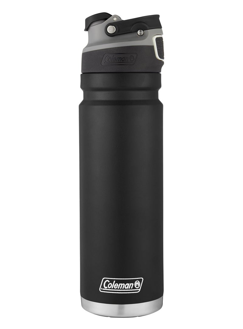 Coleman FreeFlow AutoSeal Stainless Steal Water Bottle, 24oz, Black - Image 4
