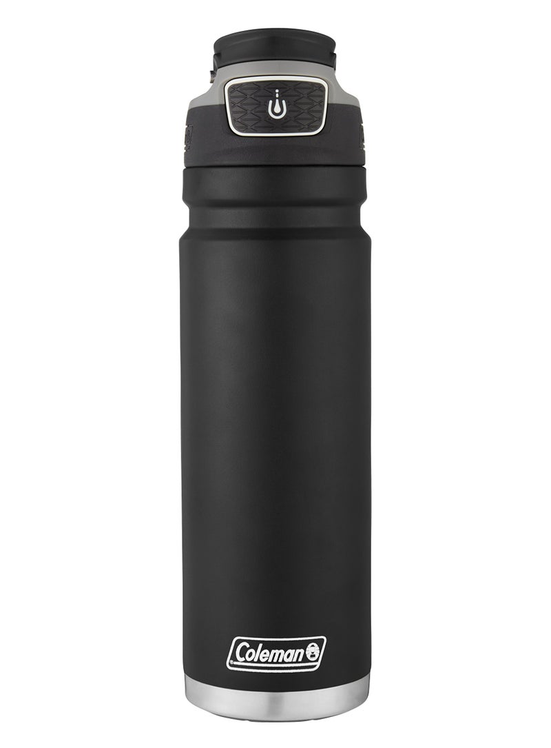 Coleman FreeFlow AutoSeal Stainless Steal Water Bottle, 24oz, Black - Image 3