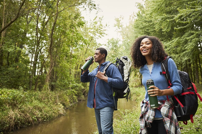 Coleman FreeFlow AutoSeal Stainless Steal Water Bottle, 24oz, Black - Image 2