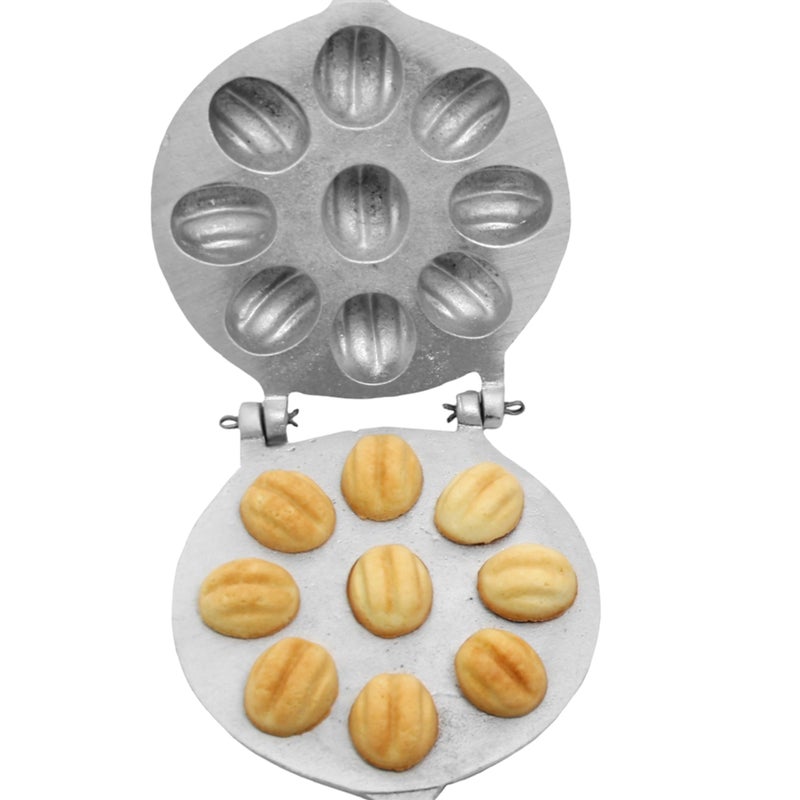PetriStor Walnut Cookie Mold Oreshek Maker 9 Halves Nuts Big Oreshki Russian Soviet Cookies Pastry 