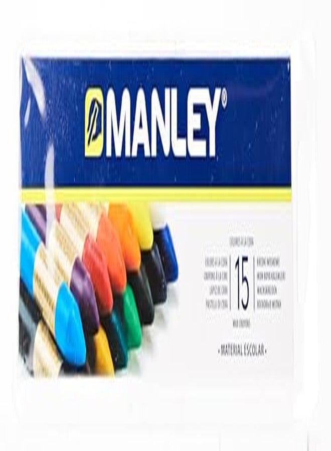 Manley 136124 - Box of 15 crayons, assorted colors - Image 5