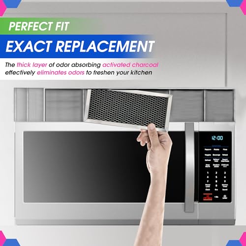 Bagean Microwave Filter Replacement 8.67" x 3.95" for JX81H WB02X10956 GE Microwave Charcoal Filter - Fits Samsung Carbon Filter - Freshens and Filters Kitchen Air in Over-the-Range Oven Stove Fan (2-Pack) - Image 5