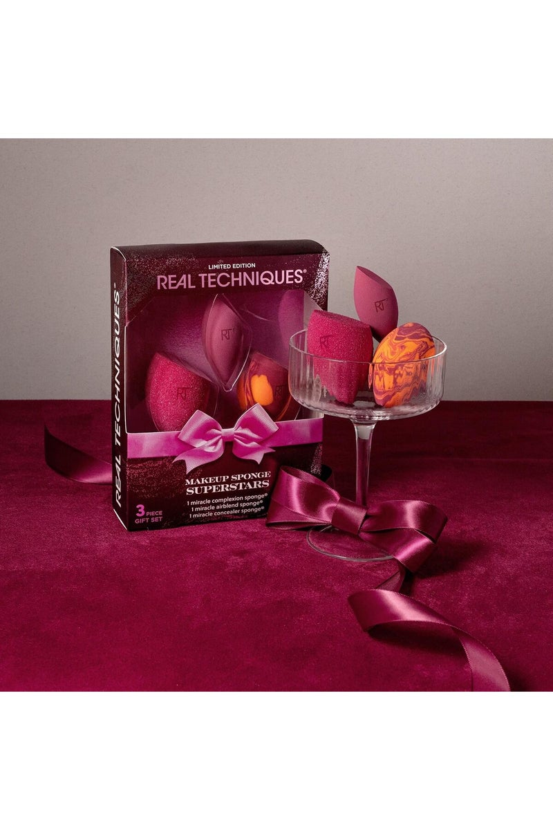 REAL TECHNIQUES Makeup Sponge Superstars 3 Piece Set - Image 4