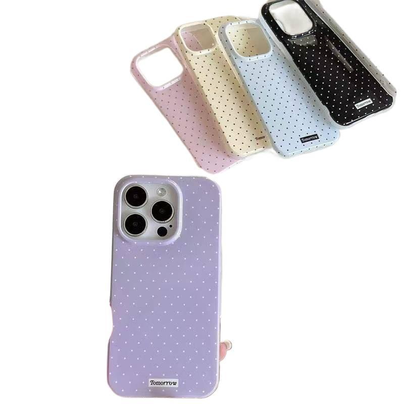 MS Silicone Protective Case for iPhone 13 with Shockproof and Drop Protection plus Shockproof plus Polka Dot plus Scratch Resistant in Black - Image 5